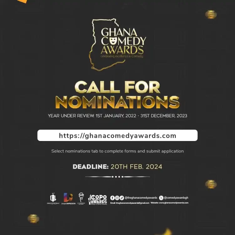 Ghana Comedy Awards 2024 nominations now open