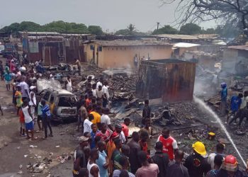 Over 100 structures saved as fire guts Bubuashie Cable and Wireless area