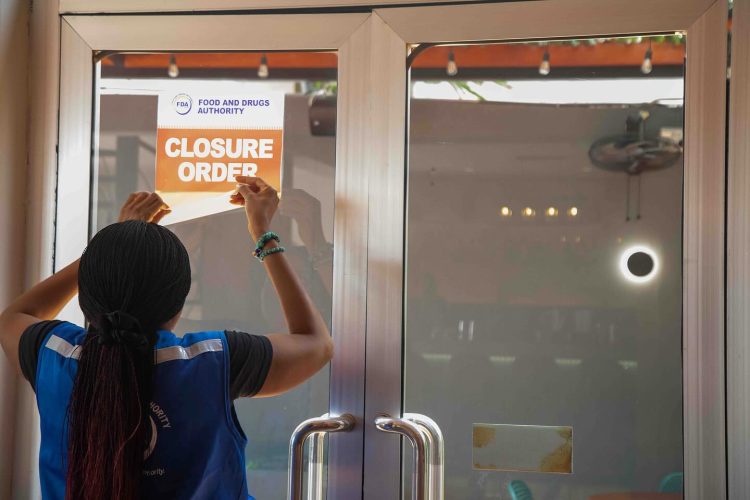 FDA begins nationwide exercise to close down unlicensed eateries