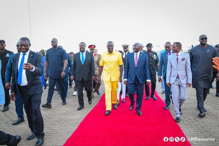 Kenyan President Ruto begins three-day state visit in Ghana