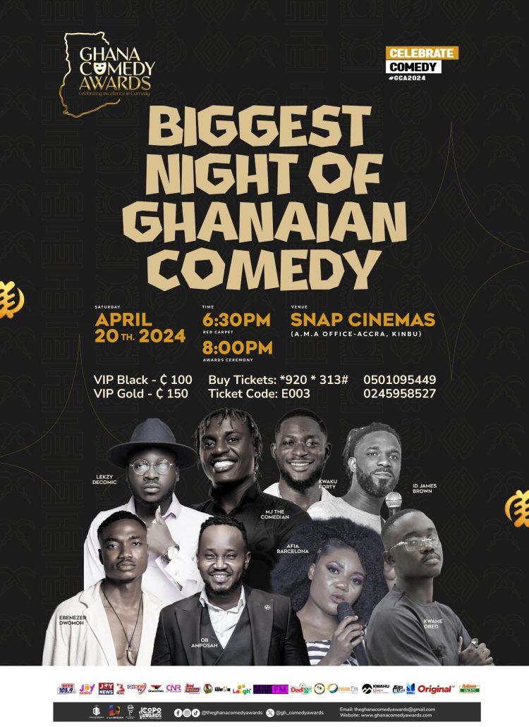 Ghana Comedy Awards 2024 happening on April 20th