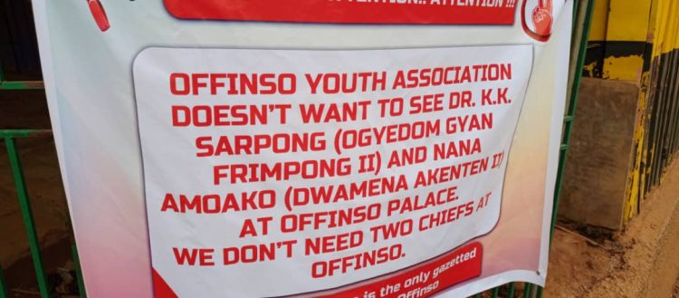 A/R: Offinso youth demand end to chieftaincy conflict