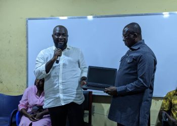 E/R: Mpraeso MP donates tablets, laptops to two schools in Kwahu South