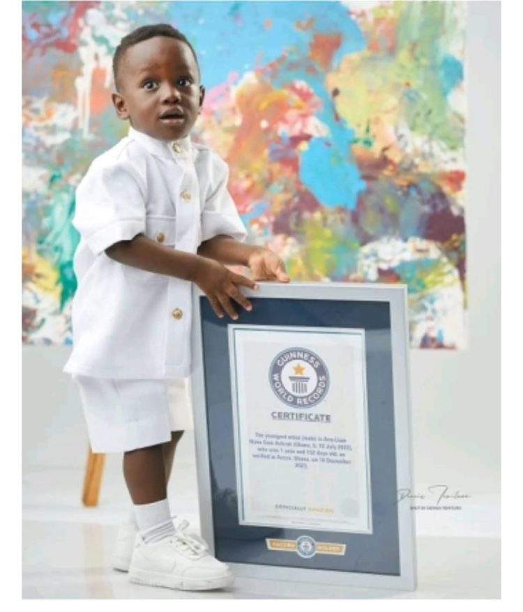 Guinness World Record Youngest Male Painter receives certificate