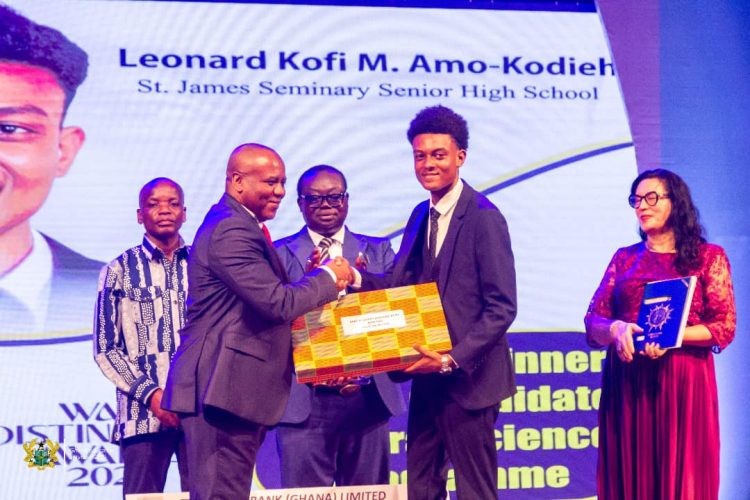 St. James Seminary SHS’s Amo-Kodieh Leonard adjudged best 2023 WASSCE candidate