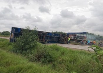 Heavy traffic on Tema-Accra motorway due to accident