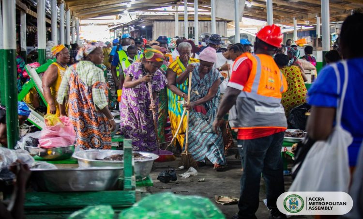 AMA teams up with Sanitation Ghana to clean Agbogbloshie Market