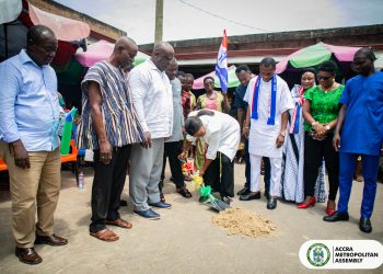 Accra Mayor breaks ground for construction of new sheds for plantain sellers at Agbogbloshie