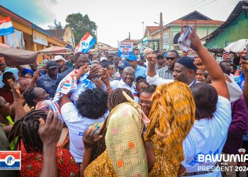Bawumia receives mammoth welcome at Nsawam Adoagyiri, Ayensuano and Suhum constituencies