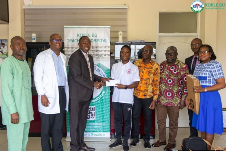 Korle Bu supports Best Student from Ministry of Health Basic School