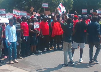 NDC Youth clash with Police personnel at Finance Ministry