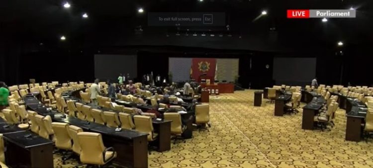 NPP and NDC MPs occupy majority side in Parliament