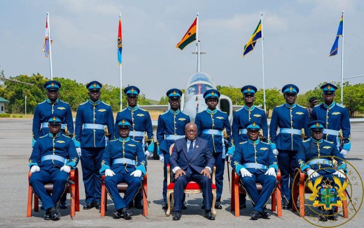 President Akufo-Addo honours 12 new pilots at Ghana Air Force Wings parade