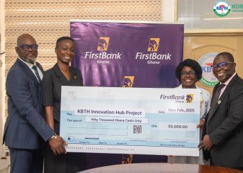 First Bank donates GH₵50,000 to Korle Bu Teaching Hospital’s Innovation Hub