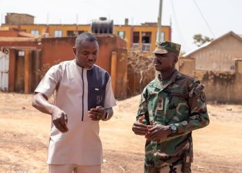 Hon. Prof. Beyuo pays familiarisation visit to Security Agencies in Lambussie