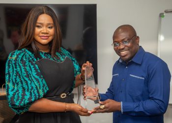Mawuko Kuadzi and Team present Artios Award to National Film Authority