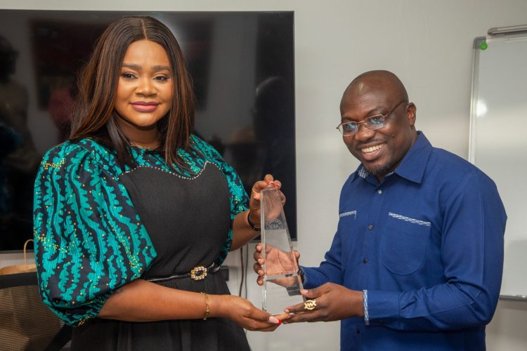 Mawuko Kuadzi and Team present Artios Award to National Film Authority
