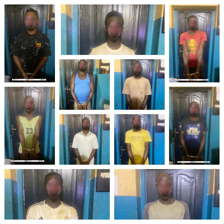 Nine Ghanaians and two Burkinabes  arrested for illegal mining at Fichser near Bunsu