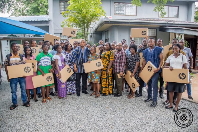 Ablakwa gifts laptops to 36 rural teachers in North Tongu