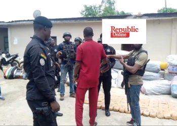 Kwahu: Eastern North Police arrest three suspects for possession of 85 bags of suspected Indian hemp