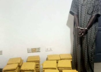 Police intercepts Taxi loaded with 120 slabs of  narcotics in Accra—one arrested