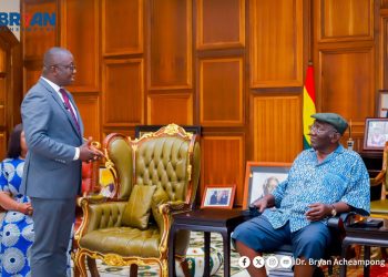 Dr. Bryan Acheampong pays courtesy call on former President Kufuor