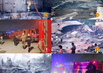 Fire guts over 500 wooden structures in Tema
