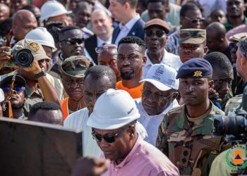 NADMO Director-General joins Mahama for Blekusu sea defense construction sod cutting