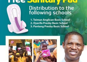 Madina MP donates medical equipment to oyarifa health center; supports local schools with sanitary pads