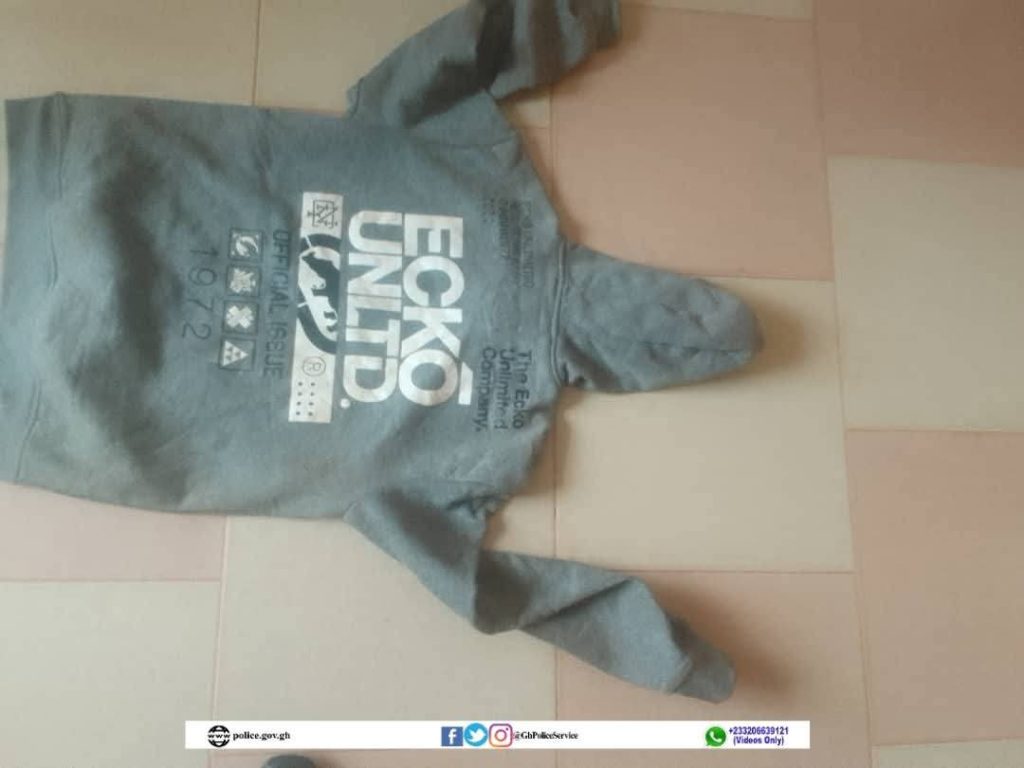 Grey hoodie uncovered in the abandoned