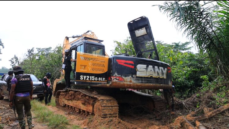 Anti-Galamsey Taskforce seizes excavators in Asante Akim South