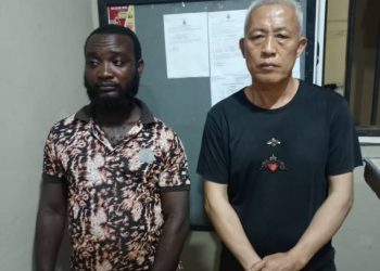 Police arrest two men including a Chinese National in Akwatia for possession of firearm