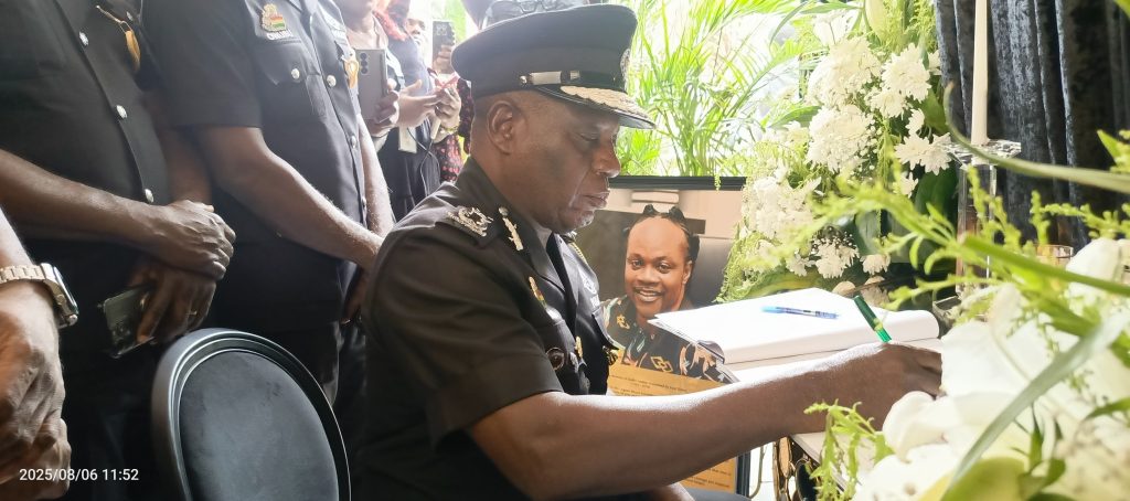 Inspector General of Police COP Christian Tetteh Yohuno signed the book of condolences 