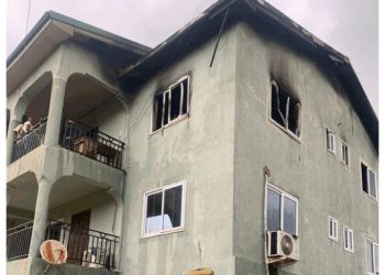 Fire ravages two-storey apartment at Lakeside Estate