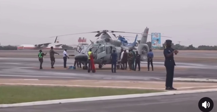 Watch: Final moment Omane Boamah dressed in all white before Z-9 Chopper took off at Air Force Base