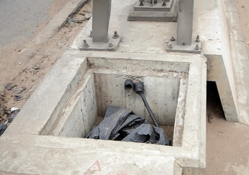 Thieves vandalize Obetsebi Lamptey interchange