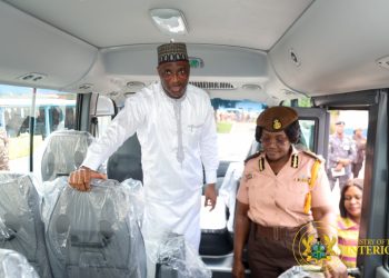Interior Minister hands over 3 buses to Prisons Service