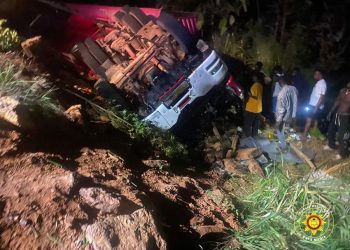 Two rescued after vehicle veered into ditch on Abene-Kwahu road