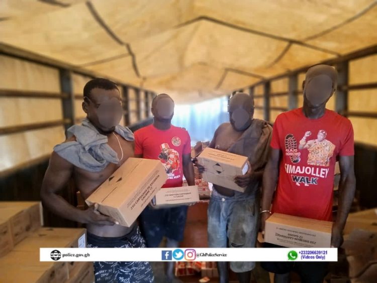 12 arrested over possession of 598 cartons of cartridges in Nsawam-Nsakye