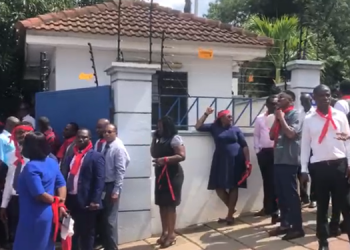 Prudential Bank staff stage demo over selective pay rise and fuel allowance