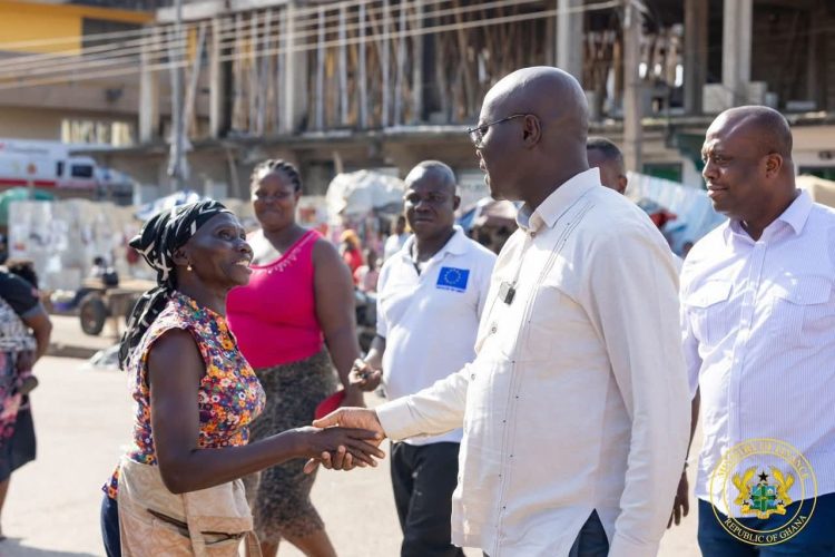 Finance minister engages Takoradi market women ahead of 2026 budget