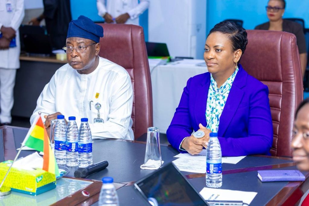 Deputy Inspector-General of Police (DIG) Sadiq I. Abubakar with Commissioner of Police (COP) Lydia Yaako Donkor