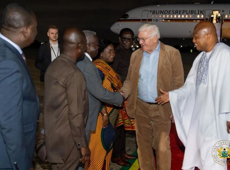 German President lands in Ghana for 3-day state visit